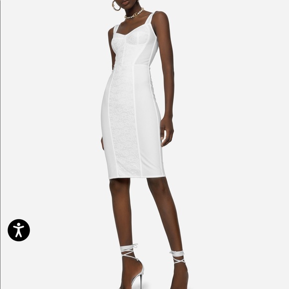 Dolce & Gabbana Corset Bustier Dress White 42IT - Picture 16 of 16